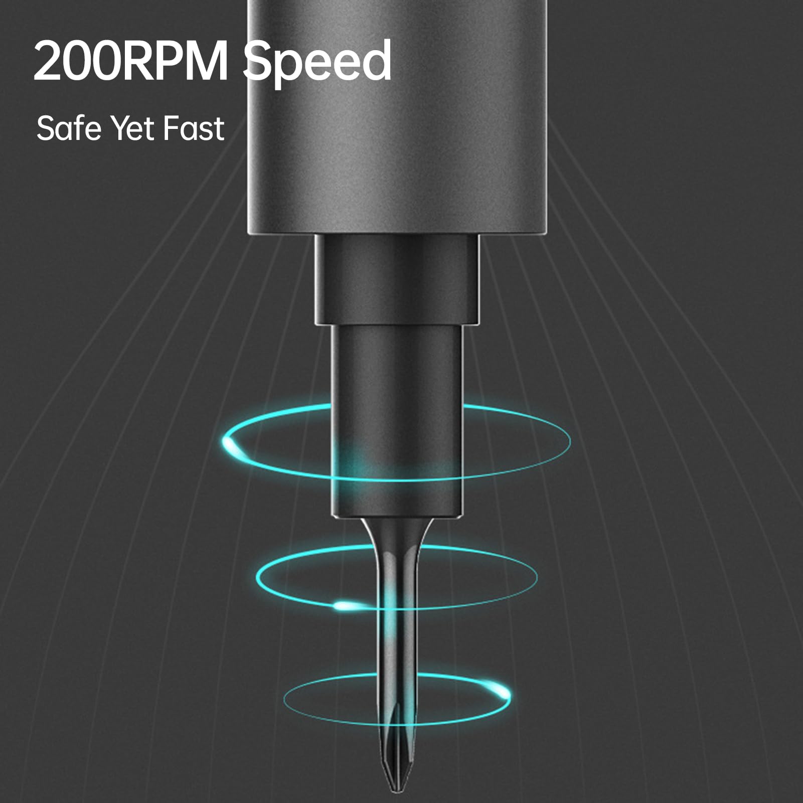 LICAEVEY Set di Cacciaviti Elettrici di Precisione 56 in 1, Mini Cacciavite a Batteria con Coppia Regolabile da 0,15-3 N M, Motore da 200 Giri/min per Riparazioni Elettroniche (1F+ 3.6)