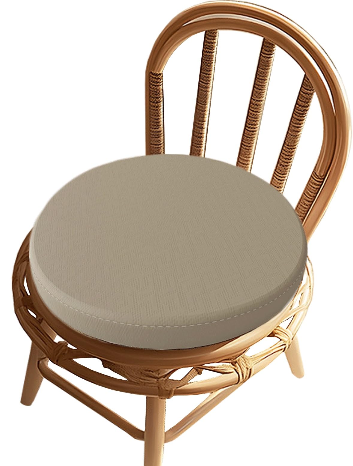 uyeoco Cojín Redondo Impermeable para Silla de jardín, 30/35/40cm de 4.5cm Grosor, Espuma de Memoria Cojín de Asiento para Interiores y Exteriores, Patio, césped(S2,Diameter 35x4.5cm Thick)