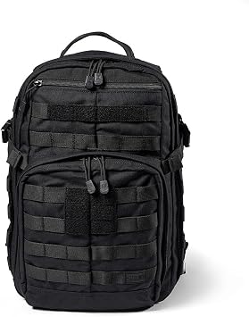 5.11 Tactical Backpack Rush 12 2.0 Military Molle Pack, CCW with Multiple Compartments, 24 Liter, Small, Style 56561, Black