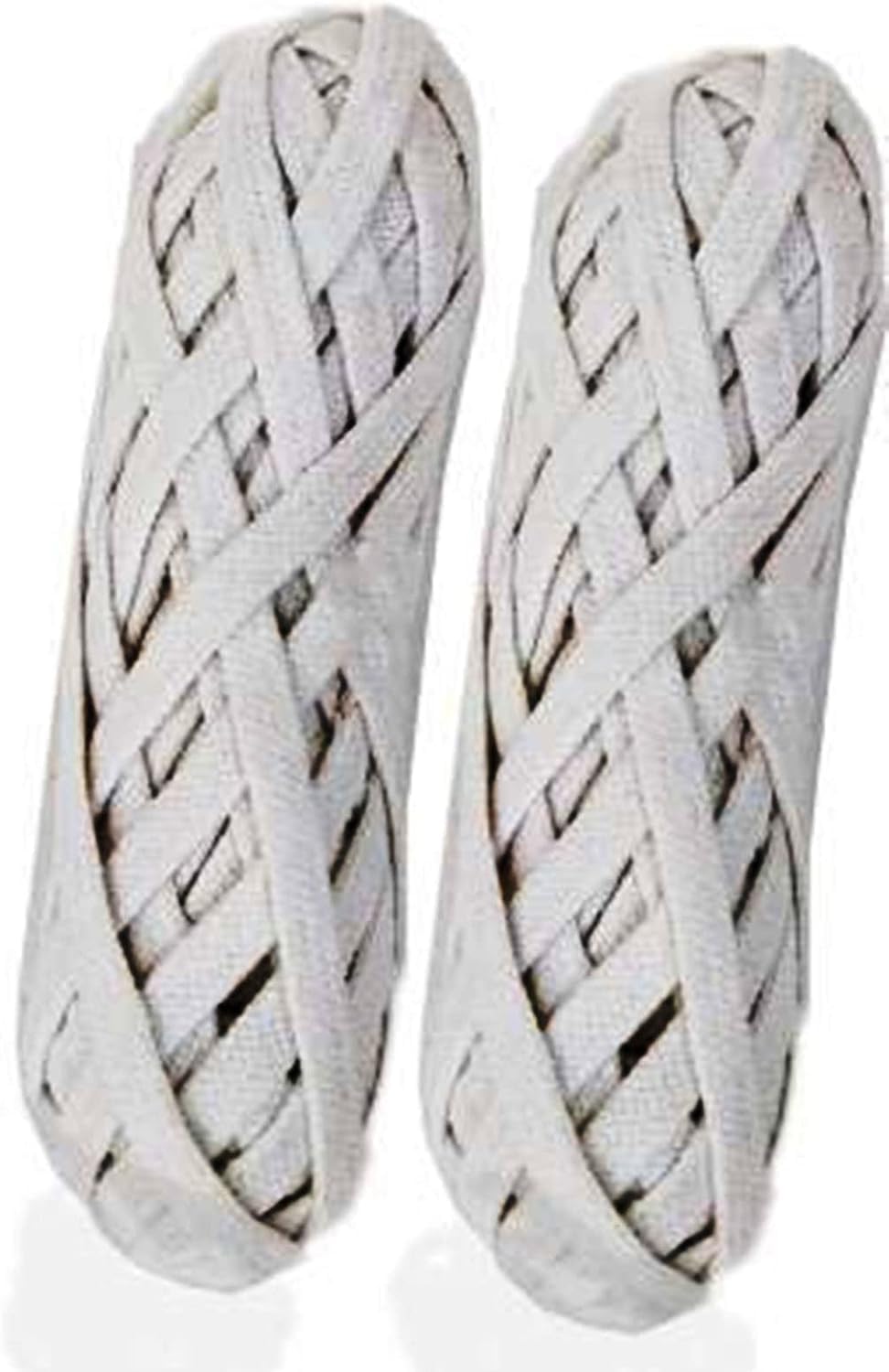 CREATIVE ZONE Nada Flat Dori Strings, 100% Cotton, for Pyjamas, Dresses, Lehengas, Sarees, Petticoats, Salwars, Patialas, Churidars, White, 10 Meters, Pack of 2