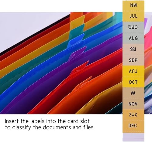 Miniatura 4 de Organizador de archivos de acordeón, carpeta de archivos expandible de 13 bolsillos con cubierta expandible, caja de archivo portátil, carpetas