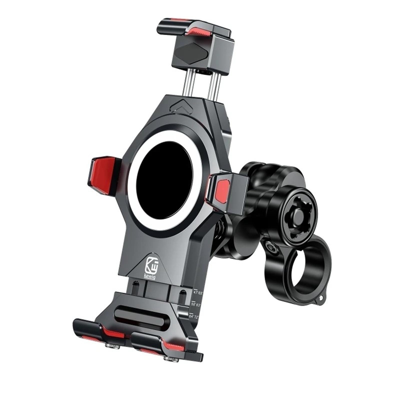 Porta Cellulare Moto Per Cellulari Da 4,7"-7,2" Supporto Per Telefono In Metallo Resistente Antiurto E Anti-perdita, 1 Set Supporto Per Telefono Per Moto(Black)
