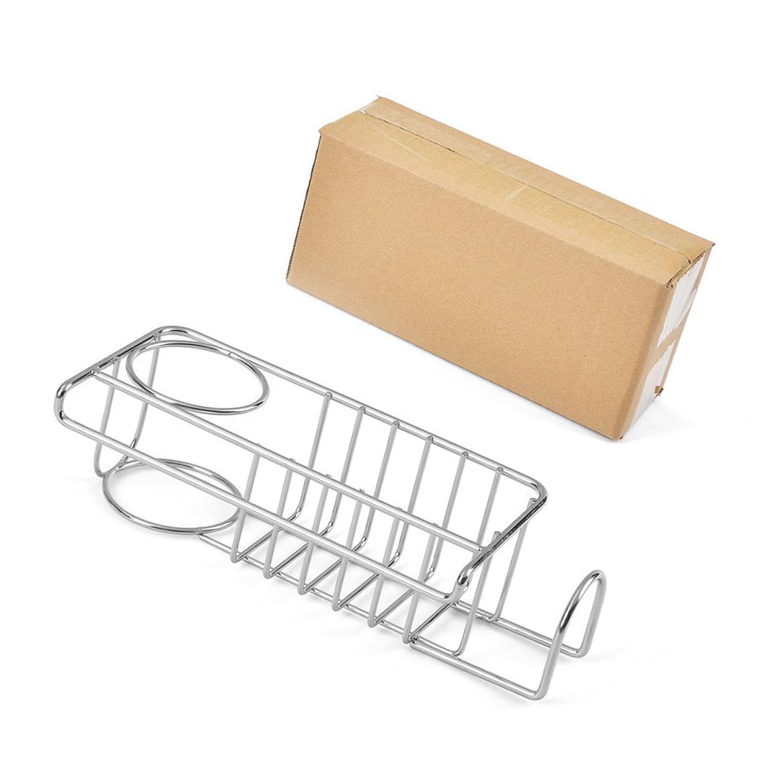 DSLKGWE Stainless Steel Cleaning Supply Stand for Kitchen Sink Arranges Items Without Occupying Counter Space Adhesive Sponge Planner