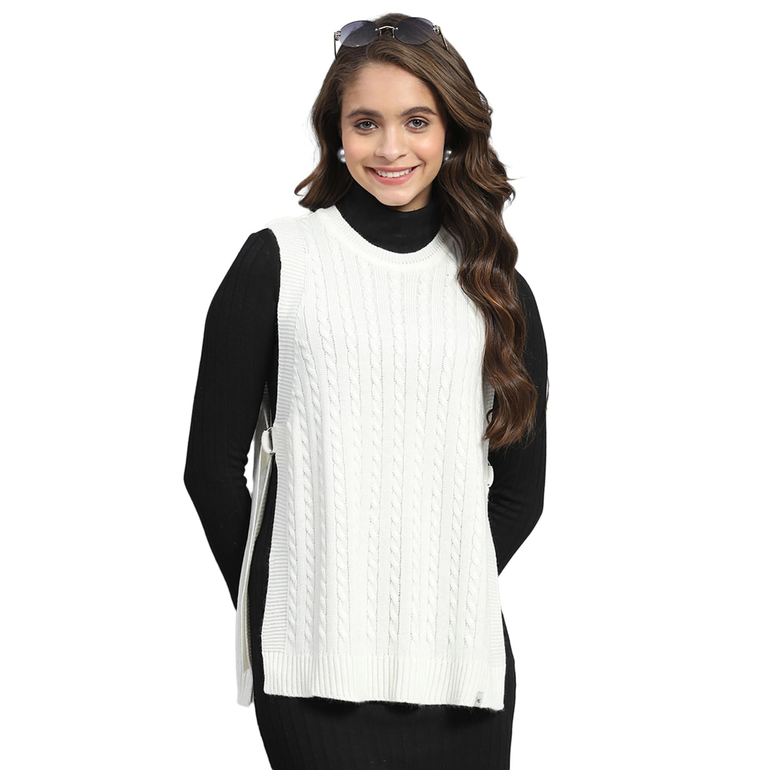 Womens Self Design Round Neck Sleeveless Top (1243614TP)-image-24