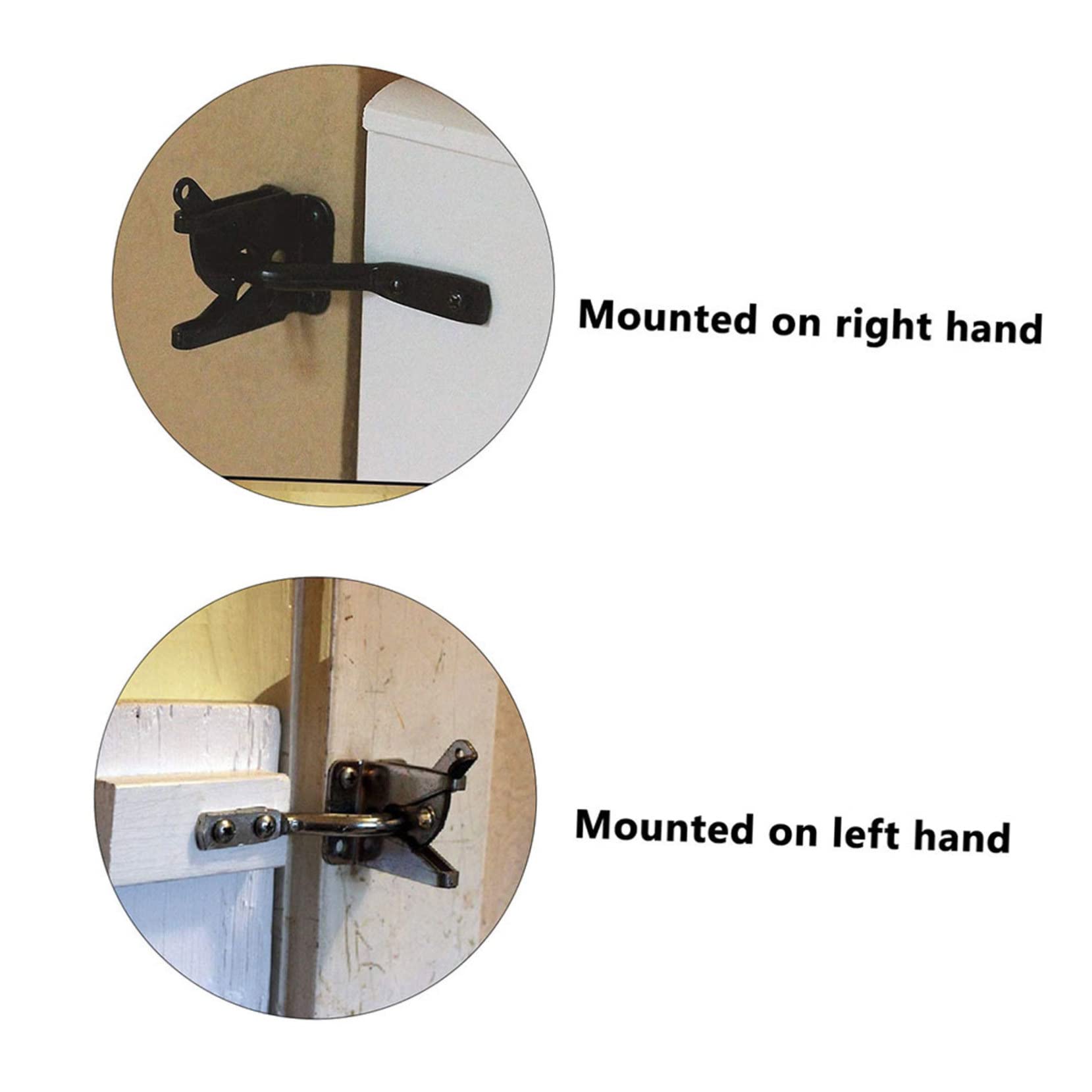 jojofuny 4pièces Verrou De Portail Acier Loquet De Serrage Automatique Pour Clôture Bois Installation Facile Et Pratique