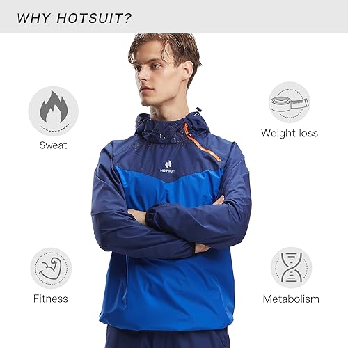 Miniatura 4 de HOTSUIT Sauna Suit for Men Sweat Sauna Jacket Pant Gym Workout Sweat Suits