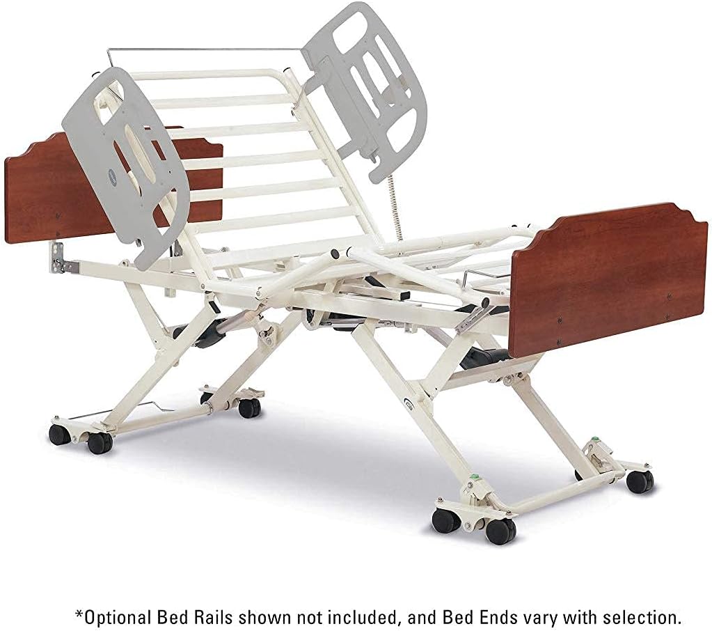 Invacare CS5 Full Electric Long Term Care Bed, Amherst Style Bed Ends with Solar Oak Finish, Assist Bar, IHCS5AMSSO36BAASFL-QSP