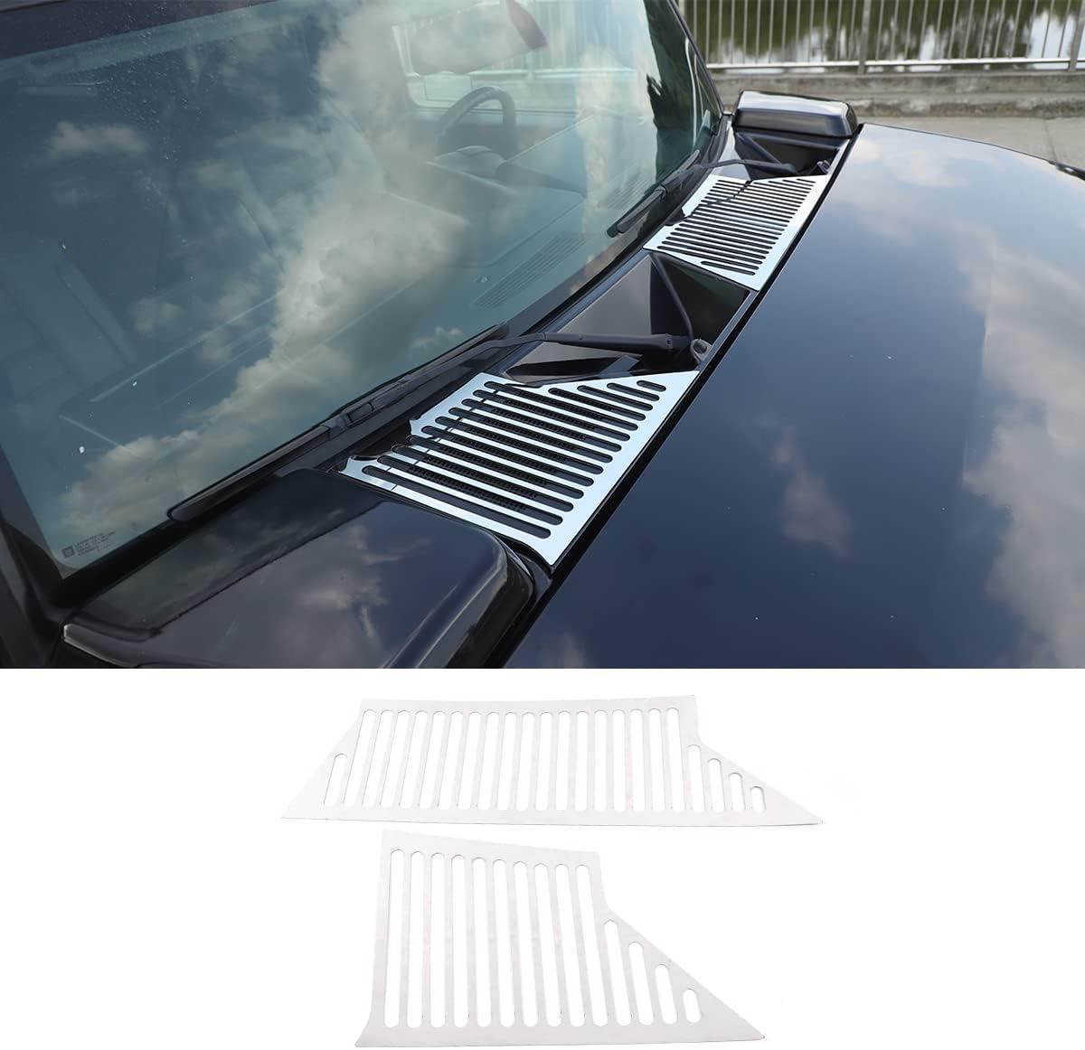 Car Air Flow Intake Cover Fit for 2003-2009 Hummer H2 Decorative Exterior Car Styling Cover,Auto Vent Air Flow Fender Decoration Sticker,Car Hood Scoop