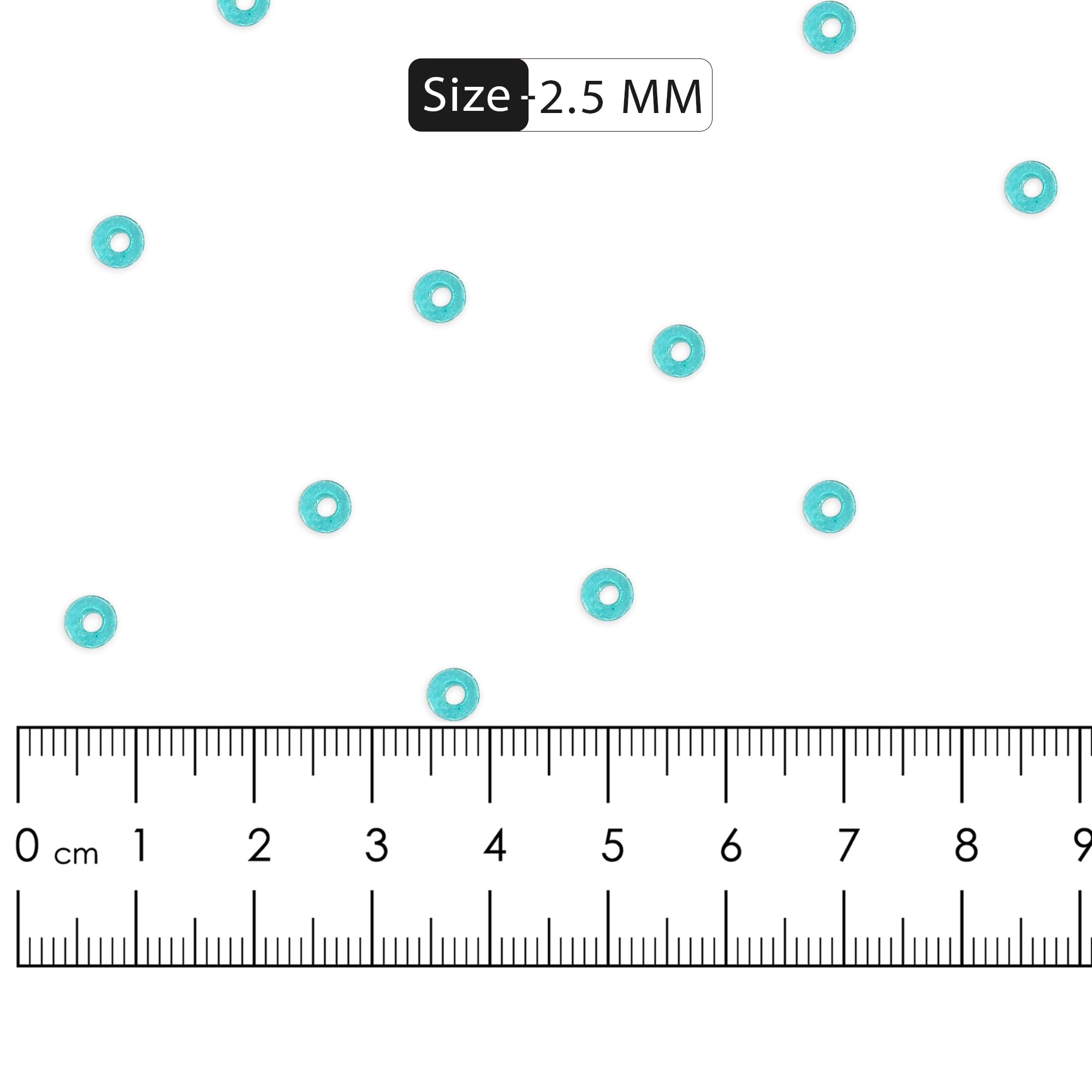 Embroiderymaterial 2.5MM Sequins Sitara for Craft, Embroidery, and Jewellery Making (Teal Blue, 50 Gram) 1