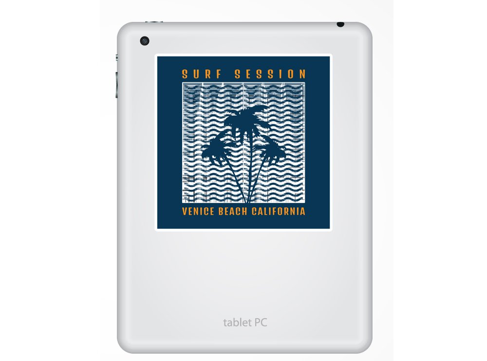 2 x 30cm/300mm California Venice Beach Surf Surf Adesivi vinilici bagagli di viaggio #7600