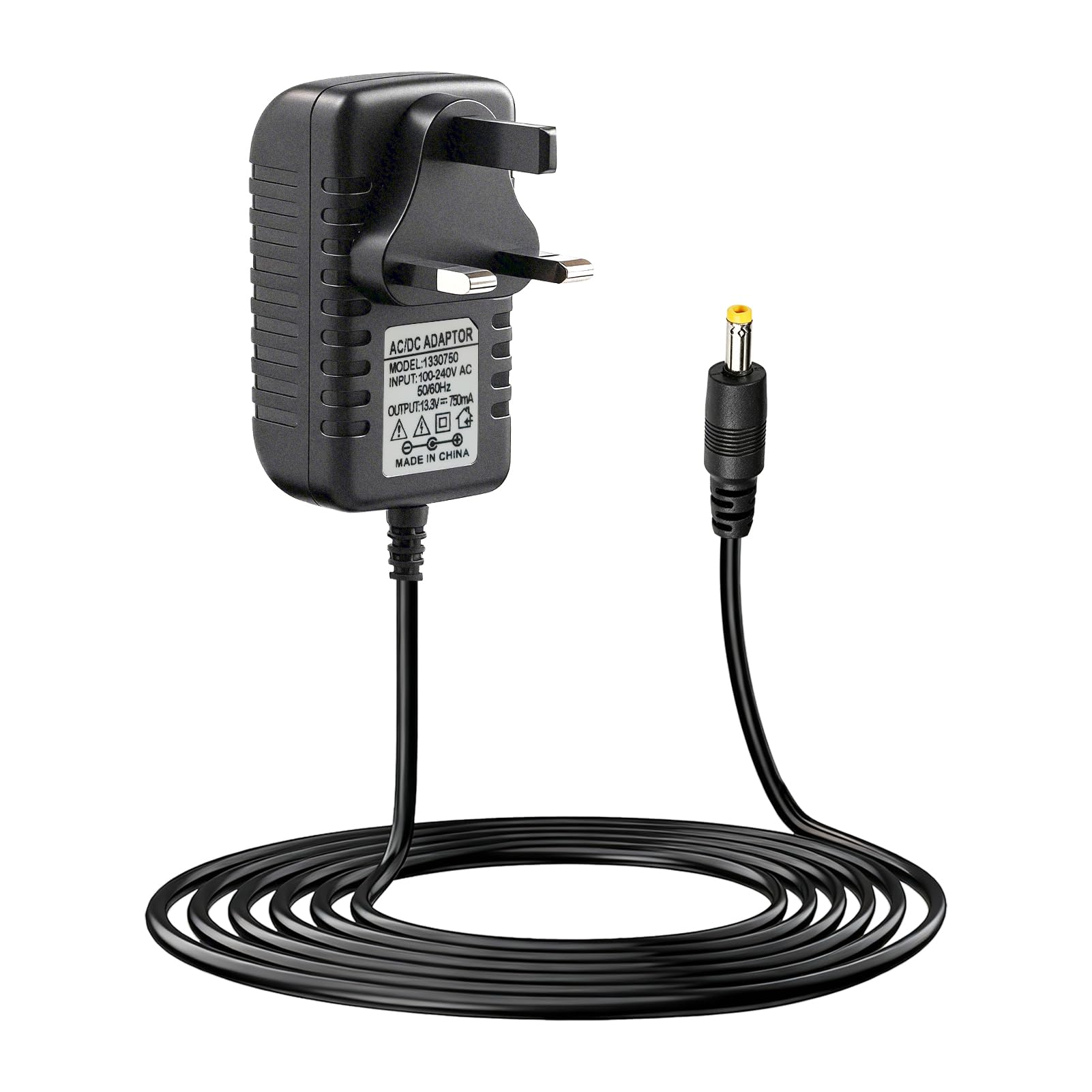 13.3V 0.75A Power Supply Cord Compatible with Shark CH950 CH951 CH950UKT CH951C Handheld Vacuum, 2M Replacement Charger Cable for Cordless Vacuum Cleaner, 4.0mm x 1.7mm Connector