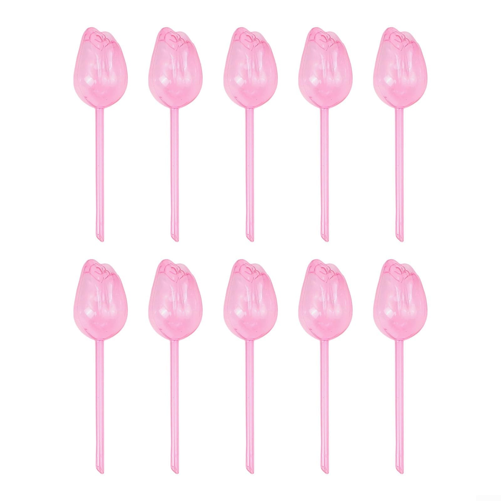 10 Stück Tulpenförmige Bewässerungskugeln, automatische Pflanzenbewässerung, PVC-Tropfer für drinnen und draußen, Topfblumen, Gartenbewässerungszubehör - (transparent)