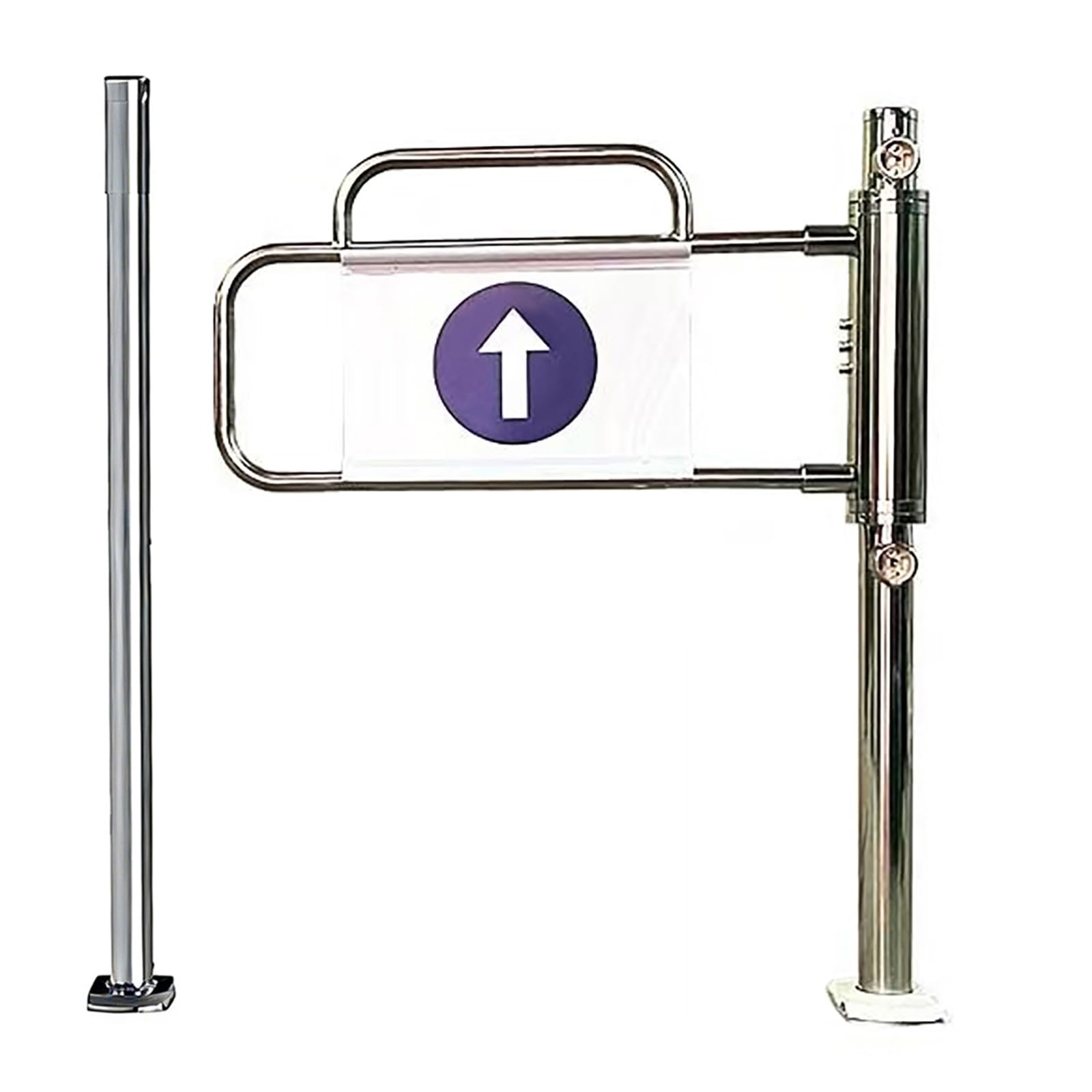 Aioneer Automatic Rebound Swing Gate With Spring, One-Way Safety Entrance Door, Manual 90-Degree Open Pedestrian Door, Self-Closing For Supermarket And Library-Right-110x100cm