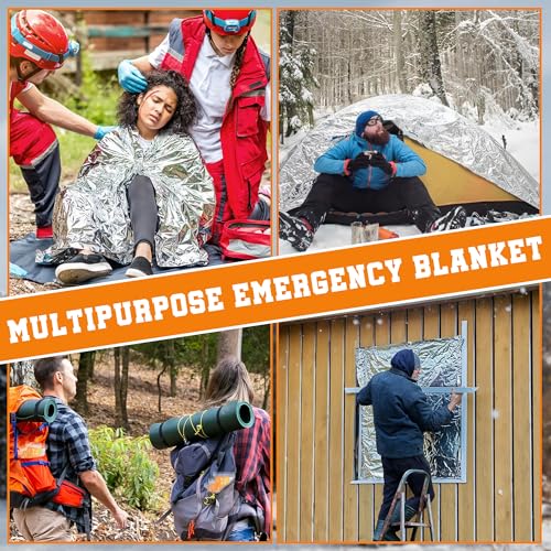 Aidehelp 6 Pack Emergency Blankets - Mylar Thermal Space Blankets for Survival and Protection - Ideal for Camping, Outdoors, Hiking, Rescue, Marathons - image 7