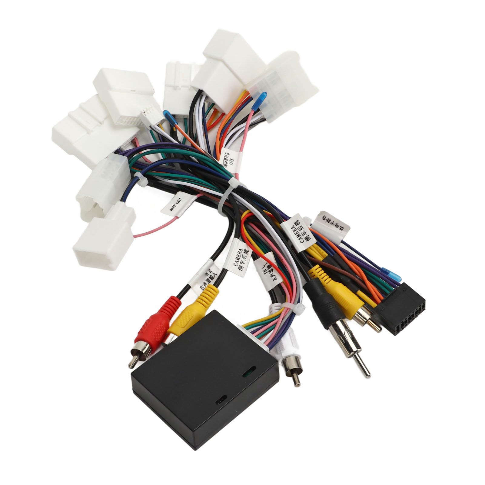 16 Pin -Radio -Kabelbaum, Auto Stereo Radio Kabelbaum mit USB Canbus Decoder Adapter für Verstärker SWC, Vollständige Funktionsunterstützung, Modellspezifische Anpassung, Stecker und