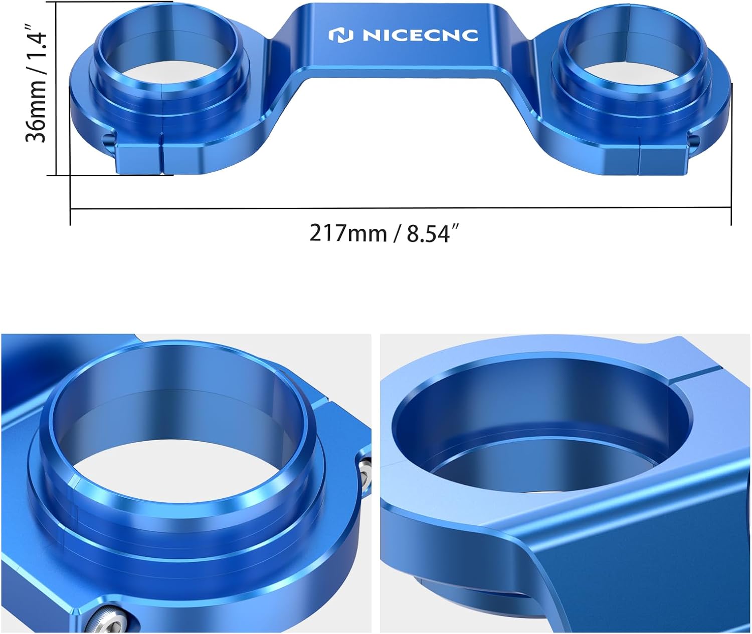 NICECNC Blue Fork Stabilizer Fork Brace Aluminum CNC Compatible with Suzuki DR650S 1996-2024, Suzuki DR650SE 1996-2024