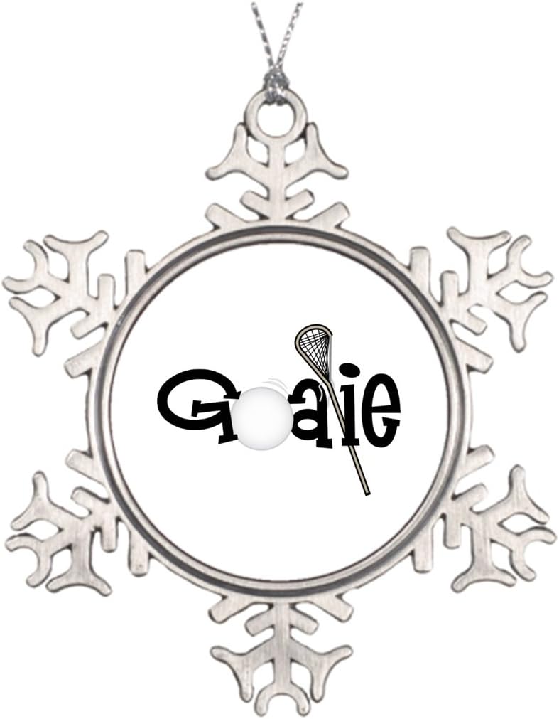 finrie tone Large Christmas Tree Snowflake Ornaments Lacrosse Goalie Classic Christmas Tree Decorations