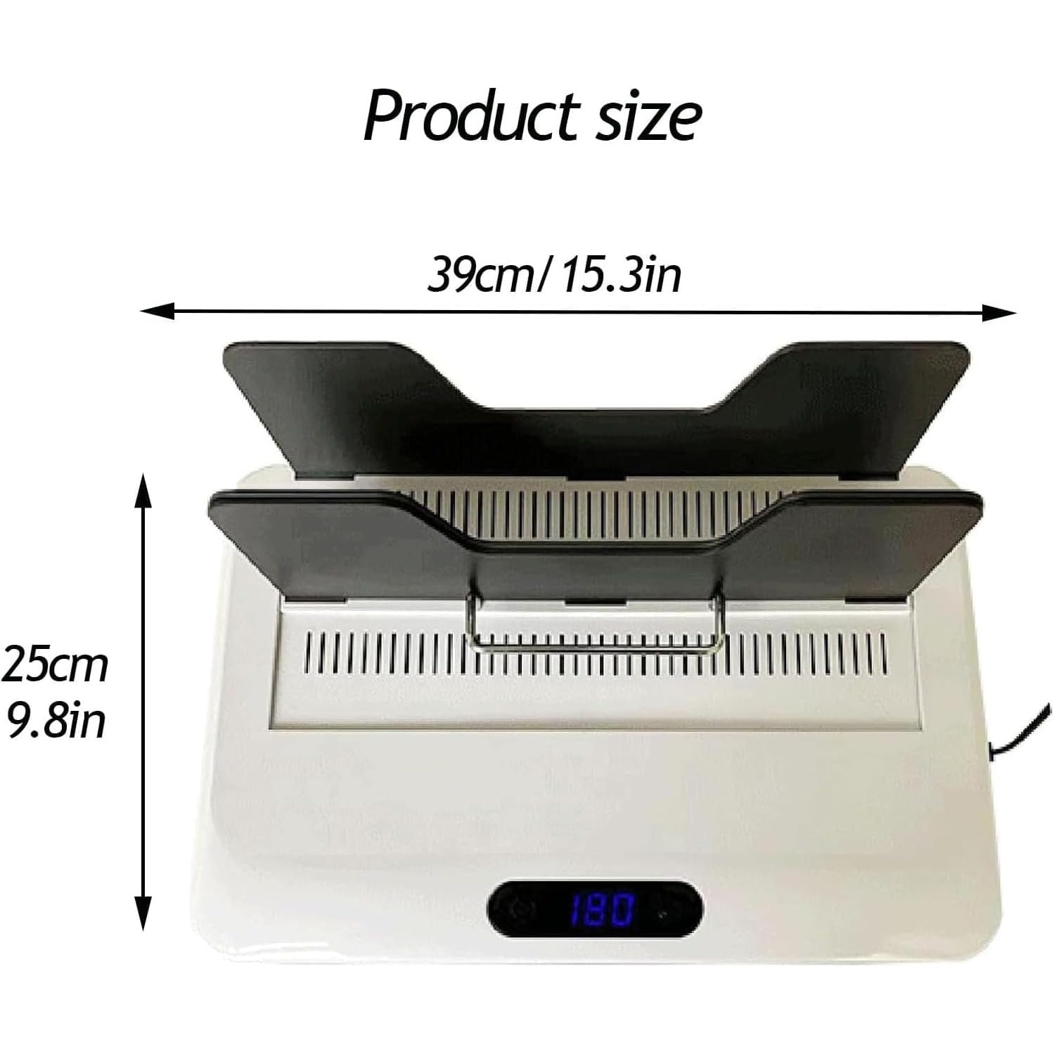 Relieuse thermique avec réservoir de refroidissement, largeur maximale de reliure 60 mm, réglage à 3 vitesses, serrage automatique, pour bureau à domicile