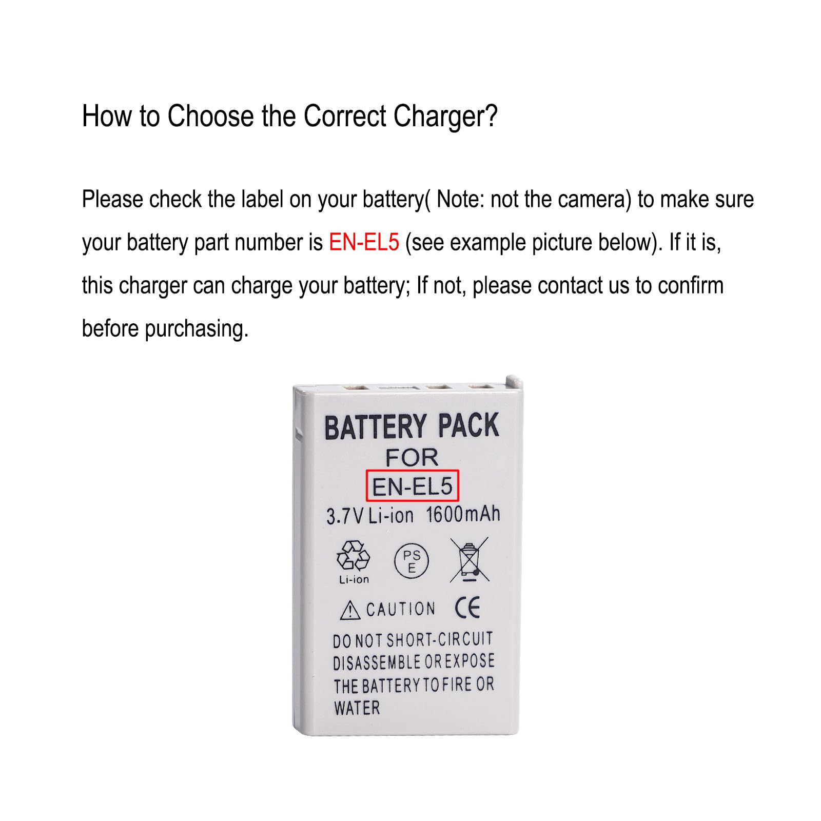 Amazon.com : EN-EL5 Battery Charger for Nikon CoolPix 3700, 4200