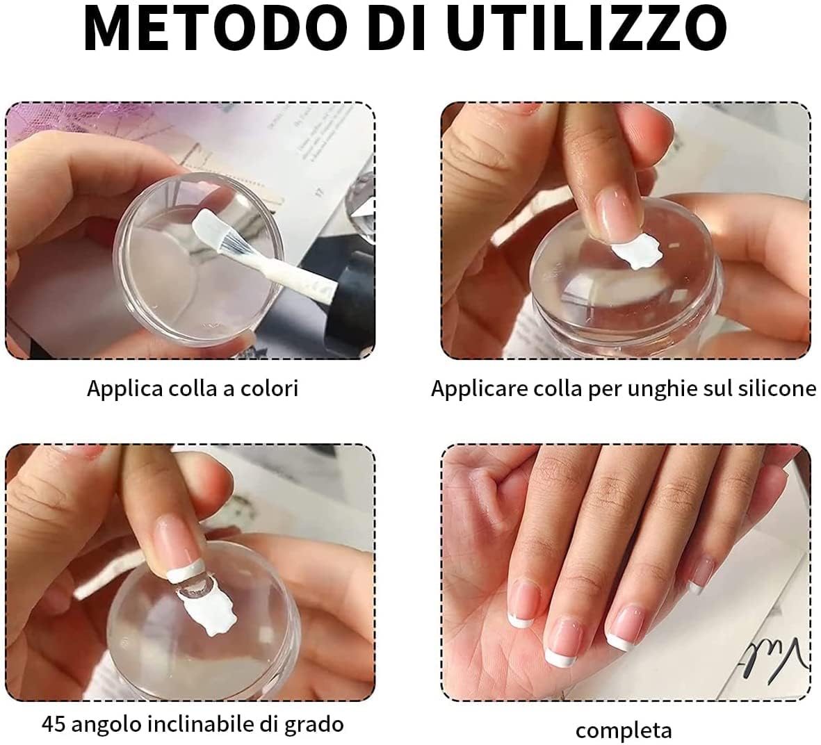 Biutee Set de Stamping Nail Art Tampon Kit d'estampage d'ongles avec 8 couleurs de vernis ongle stamping gels avec 5 plaques d'impression