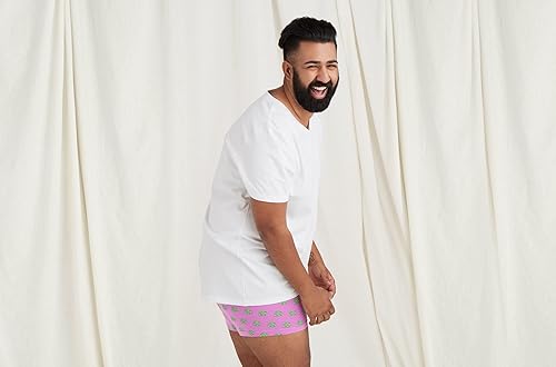 Miniatura 7 de MeUndies Camiseta de algodón orgánico elástico con cuello redondo debajo de la camiseta - Tela exclusiva de Tienda