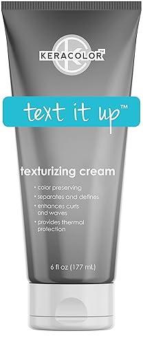 KERACOLOR Text LT Up Crema texturizadora para cabello rizado, preservación del color que mejora los rizos y las ondas, proporciona protección contra