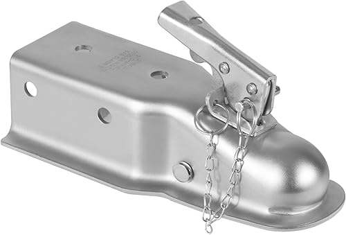 Acoplador de remolque recto, para bola de enganche de 2 pulgadas, canal de 3 pulgadas, capacidad de 5000 libras, acoplador de lengüeta de remolque