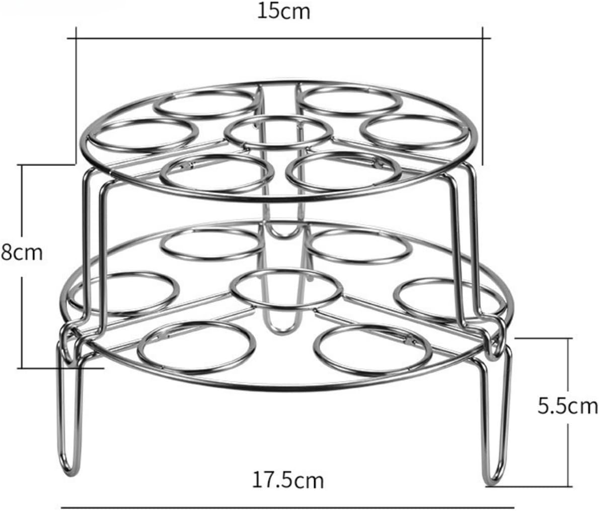 Egg Steamer Rack, Stackable Steaming Holders for Instant Pot Accessories (2 Pack)