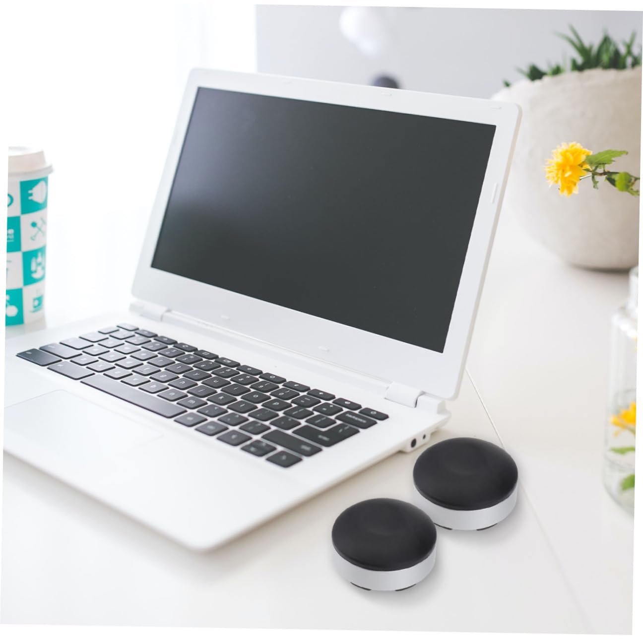 2 Juegos De Soportes Ajustables para Portátil Base De Disipación De Calor Almohadilla Elevadora Ergonómica para Escritorio.