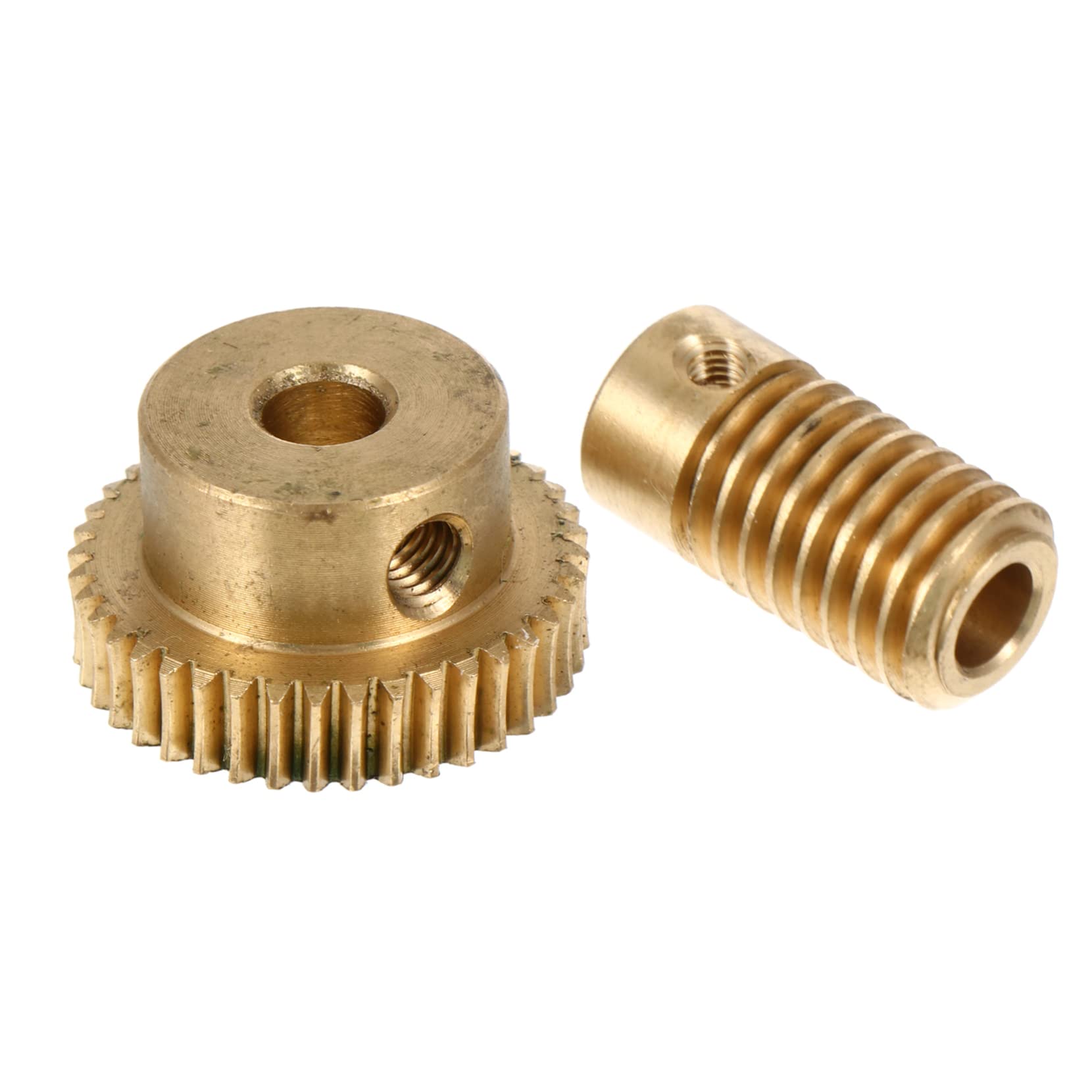 CHILDWEET 2 Pcs 40 Turbine Shaft Worm Mechanical Gears Bevel Gear Shafts Lab Stirring Rods Wheel Drive Tapered Bevel Pinion Gear Cage Gear with Motor Golden Copper