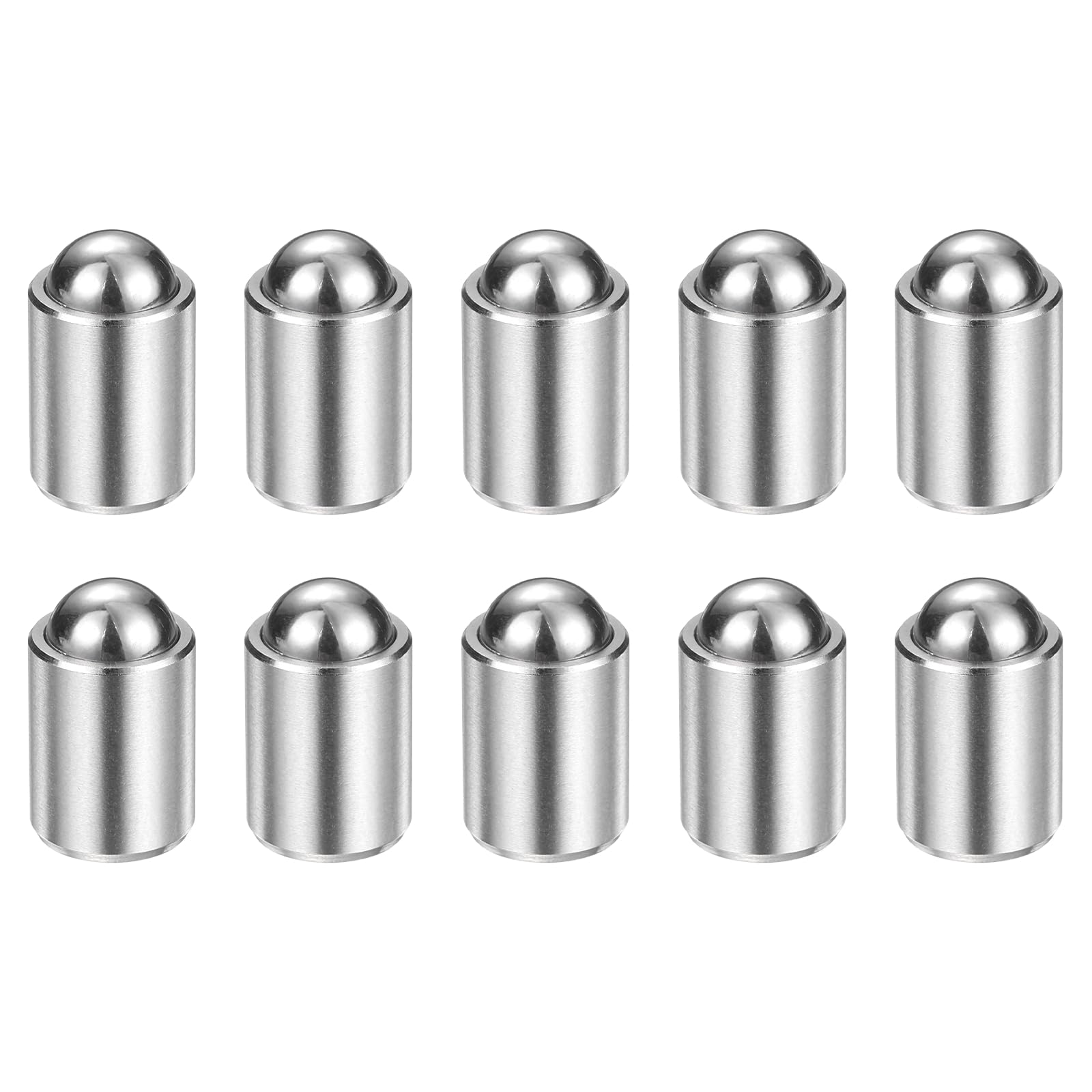 sourcing map 10pcs Ball Point Spring Plungers 10x13mm 23N Elasticity Stainless Steel No Step Positioning Beads Ball Catch Latch for Door Cupboard Mechanical Devices Clamps Furniture