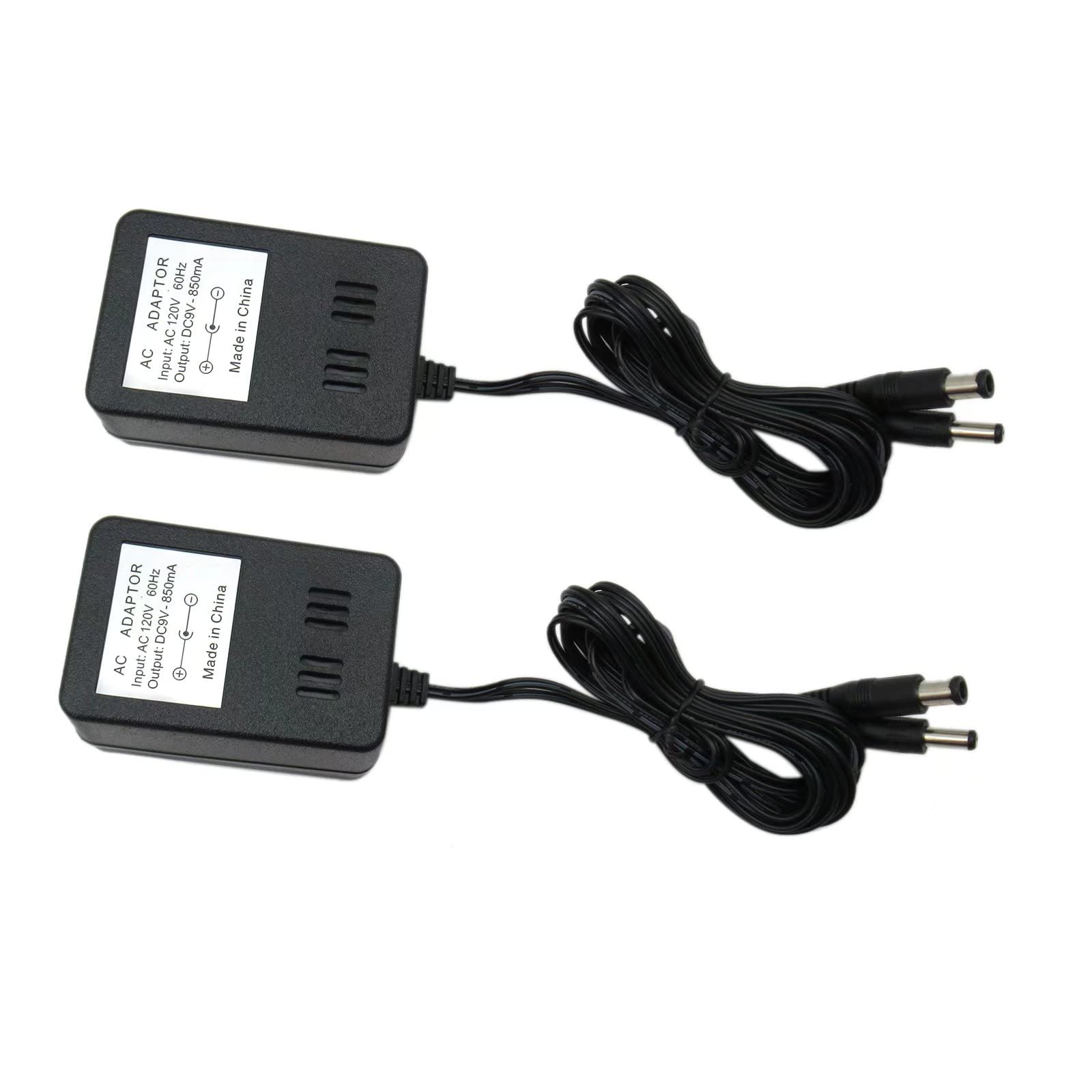 2X Black AC Power Supply Adapter for NES, SNES, Genesis1 Input: AC 110-245V Output: DC 9V/350MA