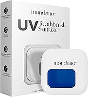 Mondano UV-C Toothbrush Sanitizer Holder: 99.9% Effective 3-Min Cleaner for Any Manual/Electric Toothbrush, Rechargeable Travel Case