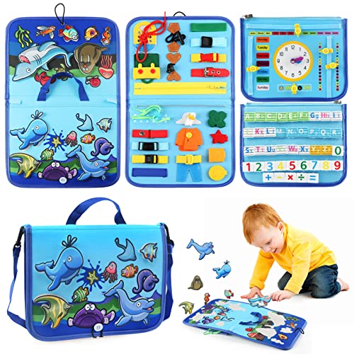 LEADSTAR Busy Board Jeux Montessori Jouet Jeu Tableau Activités Bebe Sensoriel Quiet Book Activite Manuelle Educatif pour Apprendre Motricité Fine Planche Montessori Cadeaux pour Enfants 2 3 4 5 6 Ans Cover