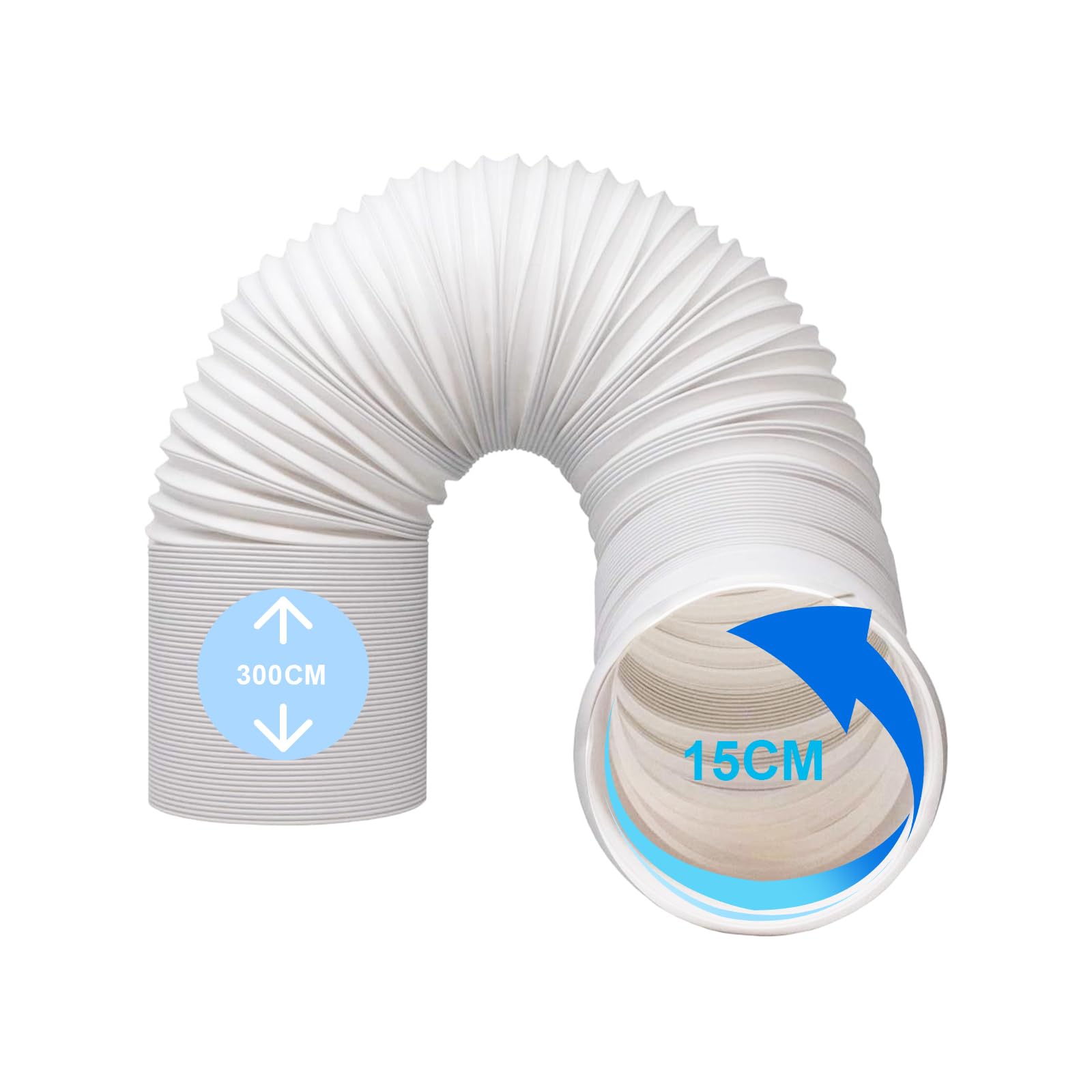 Air Conditioner Hose, 5.9''/5.12'' Diameter Air Conditioner Replacement Tubes for Portable Air Conditioner, Flexible Air Conditioner Hose Extension (Diameter 5.9''/Length 118'')