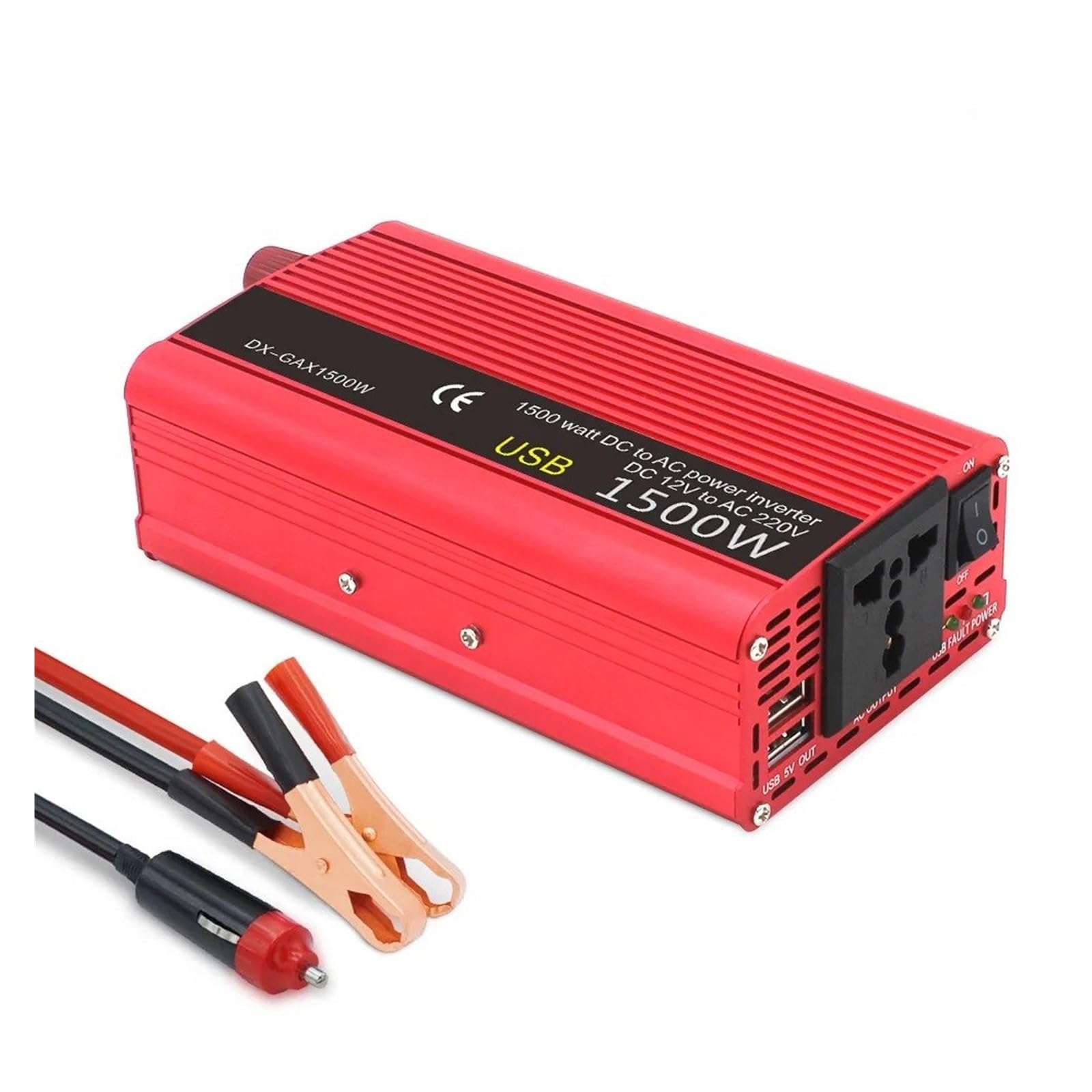 Accessoires Auto 24V À 220V 230V Onduleur 1500W/2000W Onduleur Solaire Portable Convertisseur De Tension Prise Universelle Convertisseur Tension Convertisseur(1500W 24V)