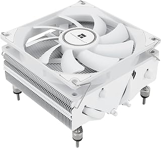Thermalright AXP90-X53 White Low Profile CPU Air Cooler, 53mm Height, TL-9015W Slim PWM Fan, AGHP 3.0 Technology, ITX CPU Cooler, for AMD AM4 AM5/Intel 1150/1151/1155/1156/1200/1700(White)