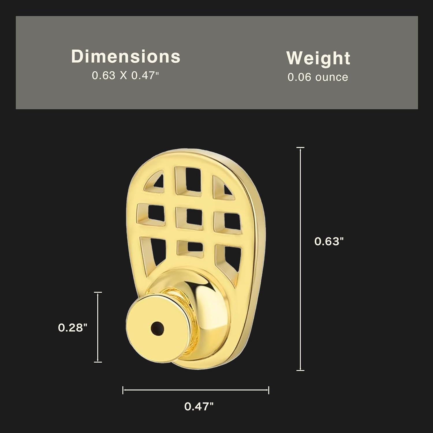 18K Gold-Plated Earring Backs for Droopy Ears – Large Earring Lifters, Ear Care Products for Torn or Stretched Ear Lobes, Supports Heavy Earrings - Image 6