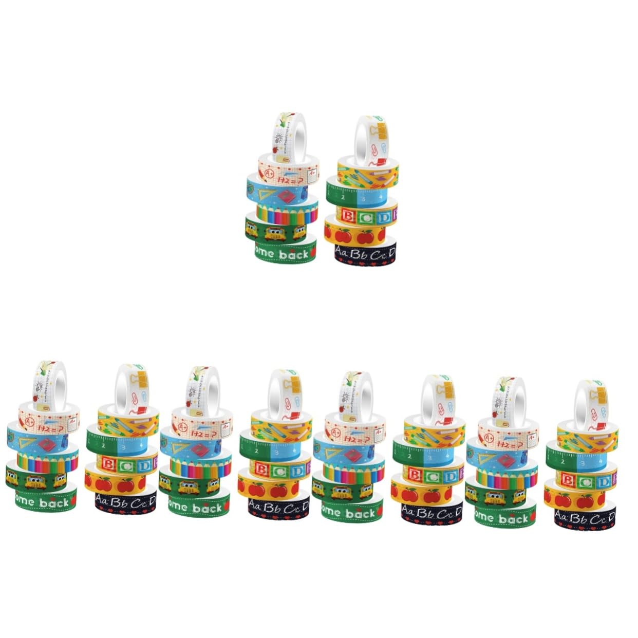 DOITOOL 5 Set Nastro Washi Adesivo Trasparente Per Scrapbooking Da Tapes Decorativi Per Fai Da Te Per Progetti Creativi E Decorazioni Senza Residui Colla 12 *5