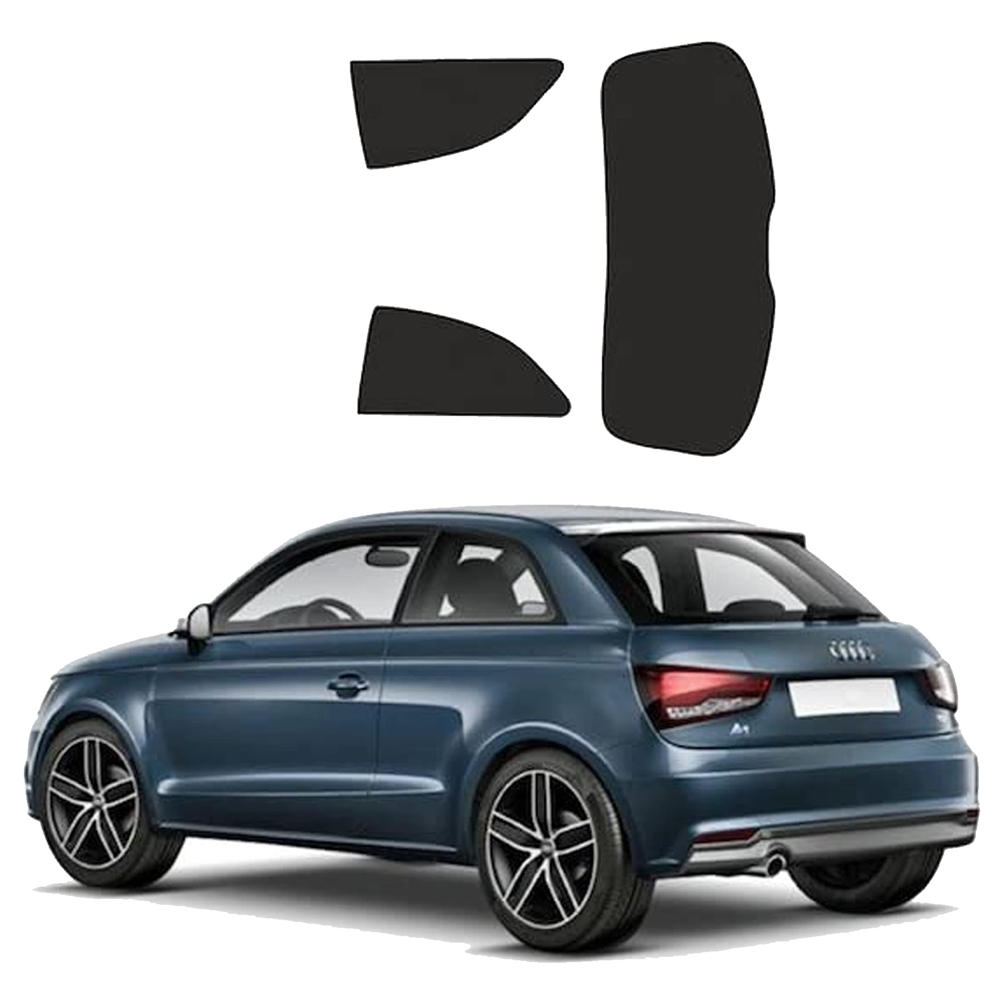 Generico Pellicole Oscuramento Vetri Auto Pre Tagliate a Misura Ricambio Compatibile con Audi A1 3pt dal 2010 al 2017 LOLLOMOTO (5% Molto Scura)