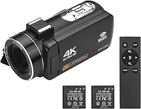 Câmera de vídeo digital 4K Câmera de vídeo WiFi Gravador DV 56MP 18X Zoom digital de 3,0 polegadas Tela sensível ao toque IPS Suporta detecção de rosto IR Visão noturna anti-vibração com 2 baterias +