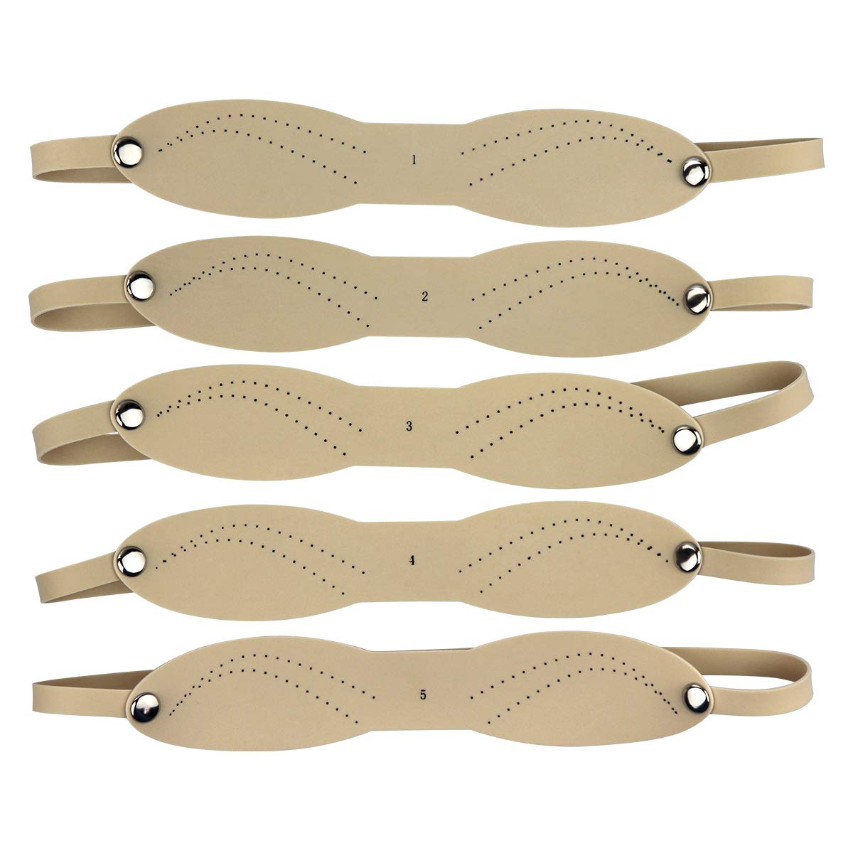 One set-10 kinds of Eyebrows Eyebrow Practice Skin Model Brow Template Design Strap for Permanent Makeup Eyebrow Training