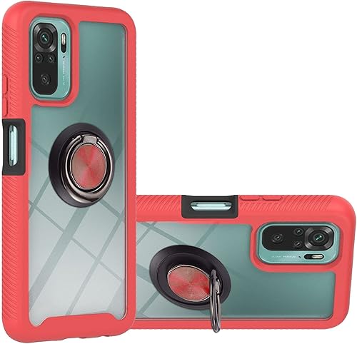 Miniatura 2 de Funda compatible con Xiaomi Poco M5s 4G, compatible con Redmi Note 10 4G  Note 10S 4G  Note 11 SE (India), funda para teléfono 3 en 1, color rojo