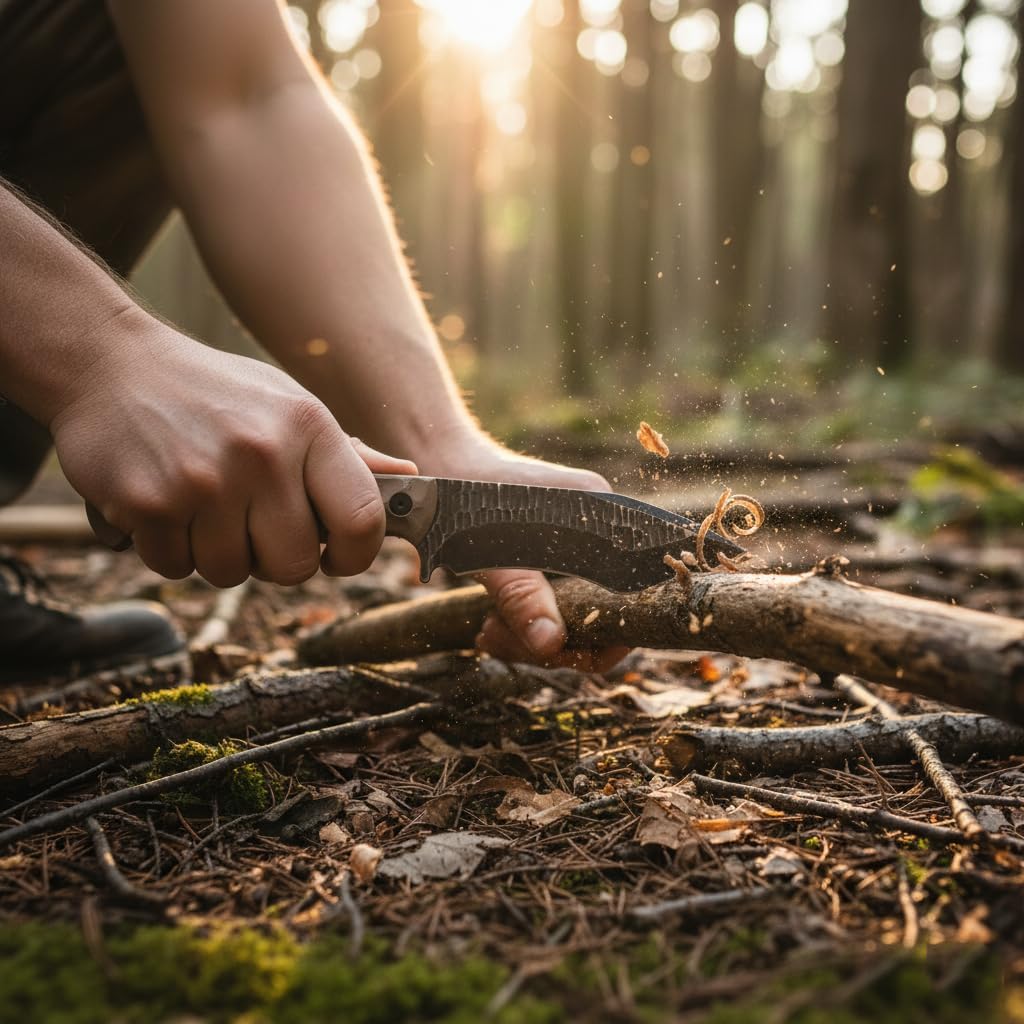 Kronos Achilles Fixed Blade Knife – 9.6” Full Tang Survival & Hunting Knife with 4.8” High Carbon Steel Blade, G10 Handle & Kydex Sheath – Bushcraft, Camping & Outdoor Utility Gear