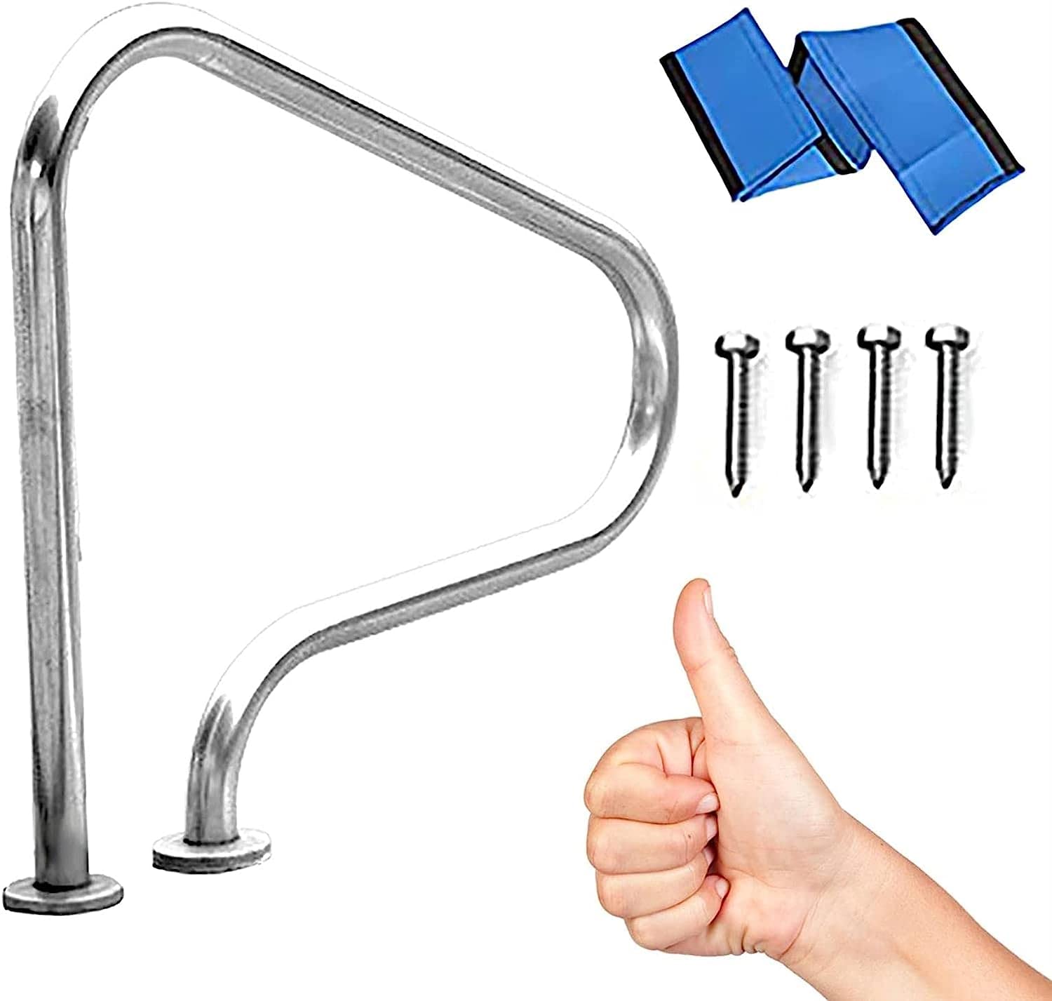 Main courante de piscine inox 304 avec tubes de 1,2 mm pour une stabilité maximale