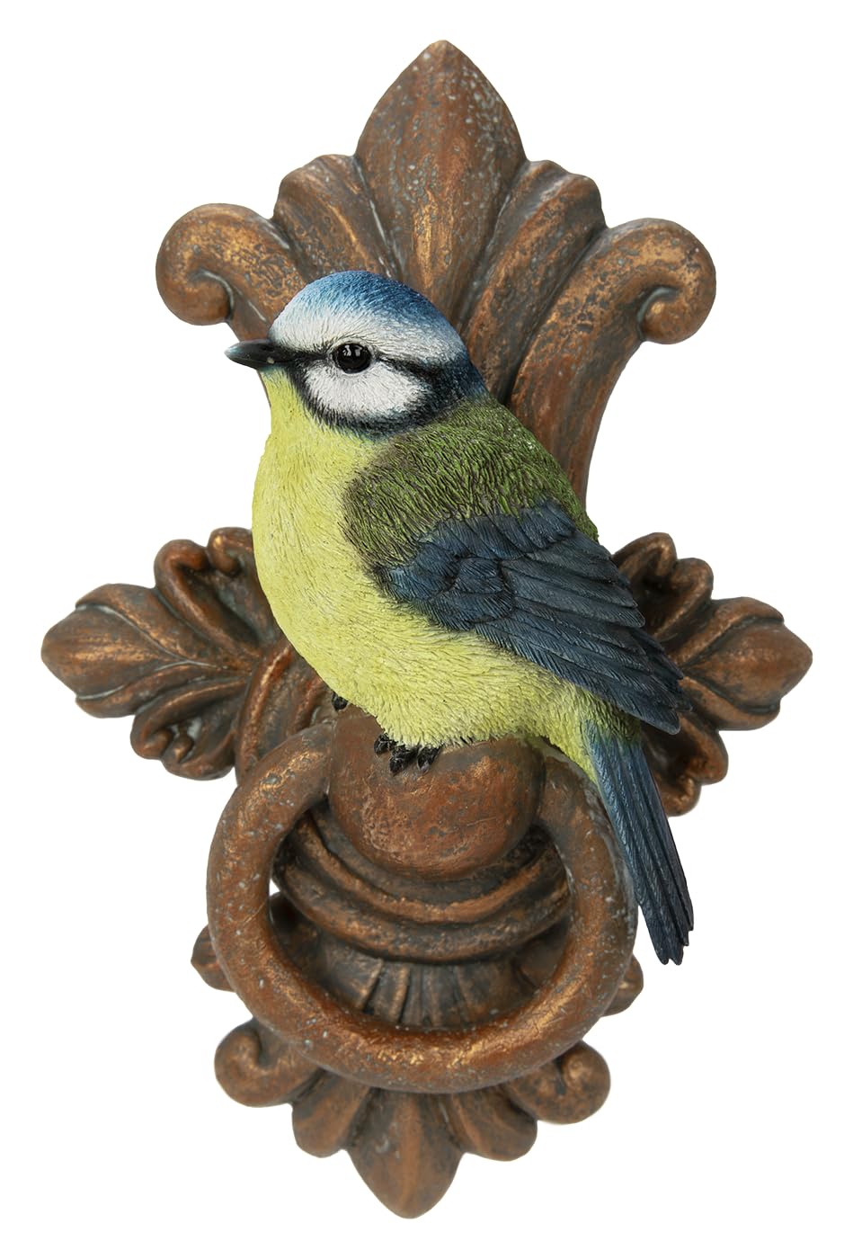 Vivid Arts - Wall Hanging - Blue Tit on Door Knocker - WH-BT04-F