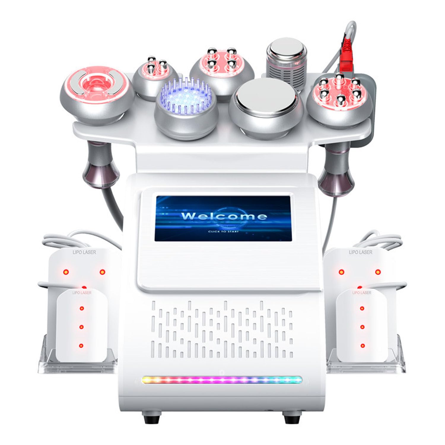 Radiofrequenza Viso E Corpo,Crioterapia Macchinario,9 in 1 80KHZ Cavitazione Sottovuoto,Brucia Grassi/Rimozione Cellulite/Ringiovanimento Pelle,Microcorrente & Fotoringiovanimento