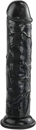 Consolador realista negro, consolador pequeño de 7 pulgadas con ventosa fuerte para jugar con las manos libres, juguete sexy para adultos, para