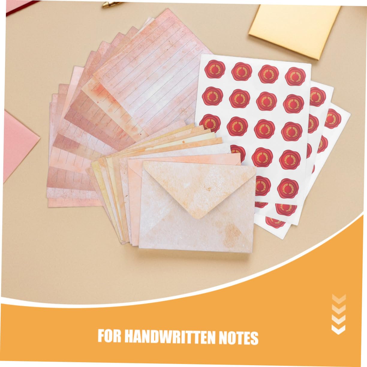 100 Vintage und Umschlägen Papier Briefschreibset mit Satz Aufklebern