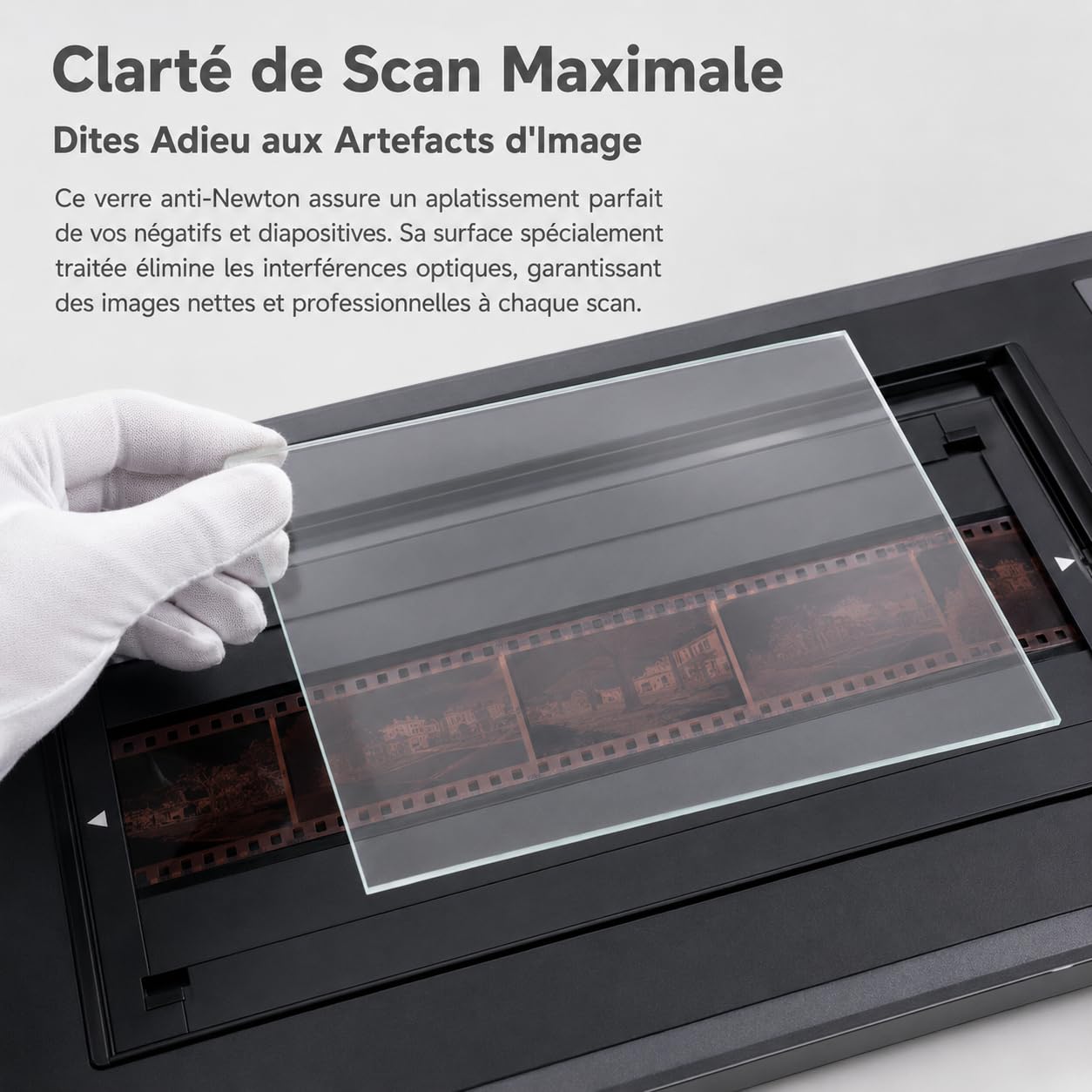 predolo Anti- Glasplatte nach Maß, 270x214mm, entspiegelt für Fotografen – klare Glasplatte für Modelle V750/V850/4990, 270X214X3MM
